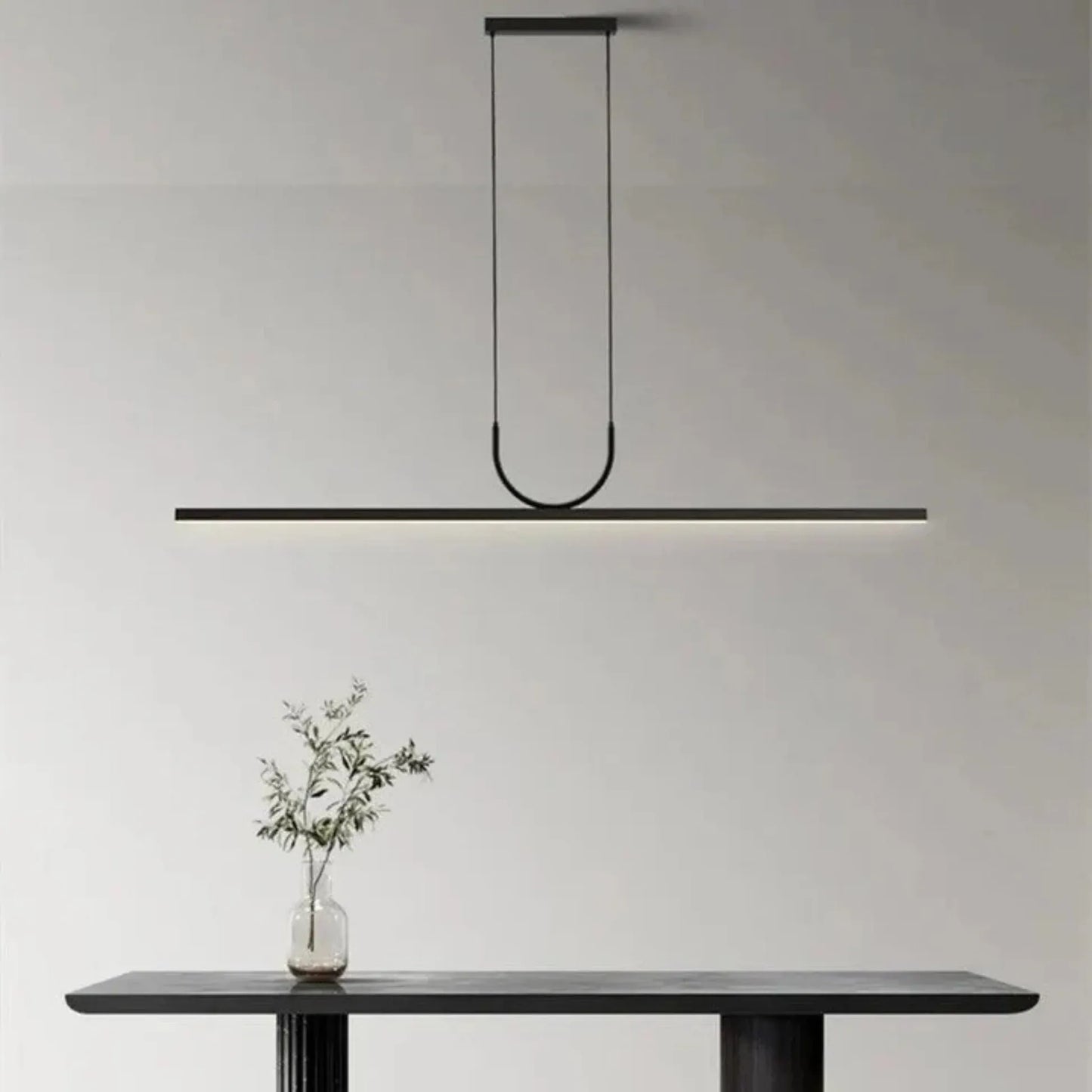 NOXEN – Minimalist Black LED Pendant Light for Dining Room, Kitchen Island and Living Room