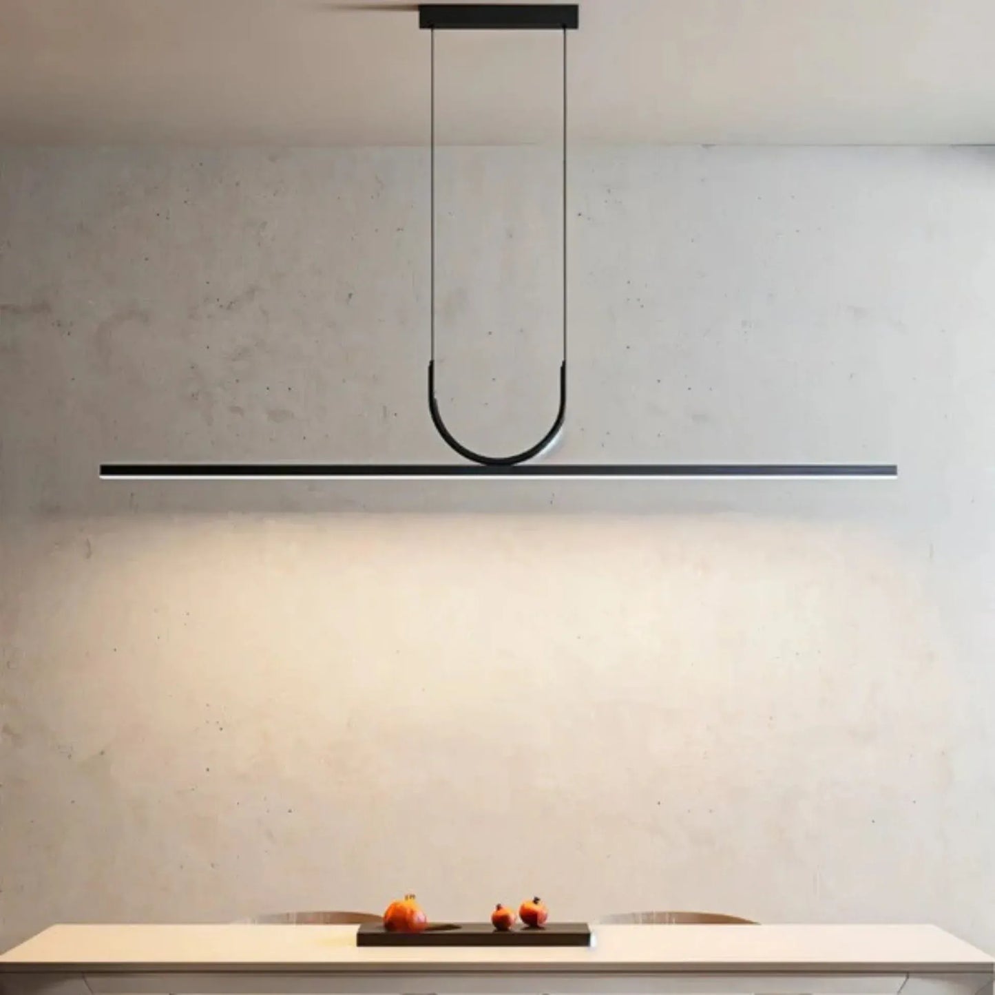 NOXEN – Minimalist Black LED Pendant Light for Dining Room, Kitchen Island and Living Room